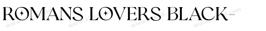 Romans lovers Black字体转换